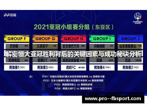 解密恒大亚冠胜利背后的关键因素与成功秘诀分析